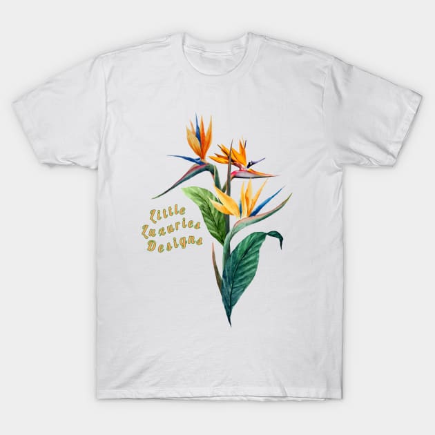 Bird of Paradise Graphic Design T-Shirt by LittleLuxuriesDesigns